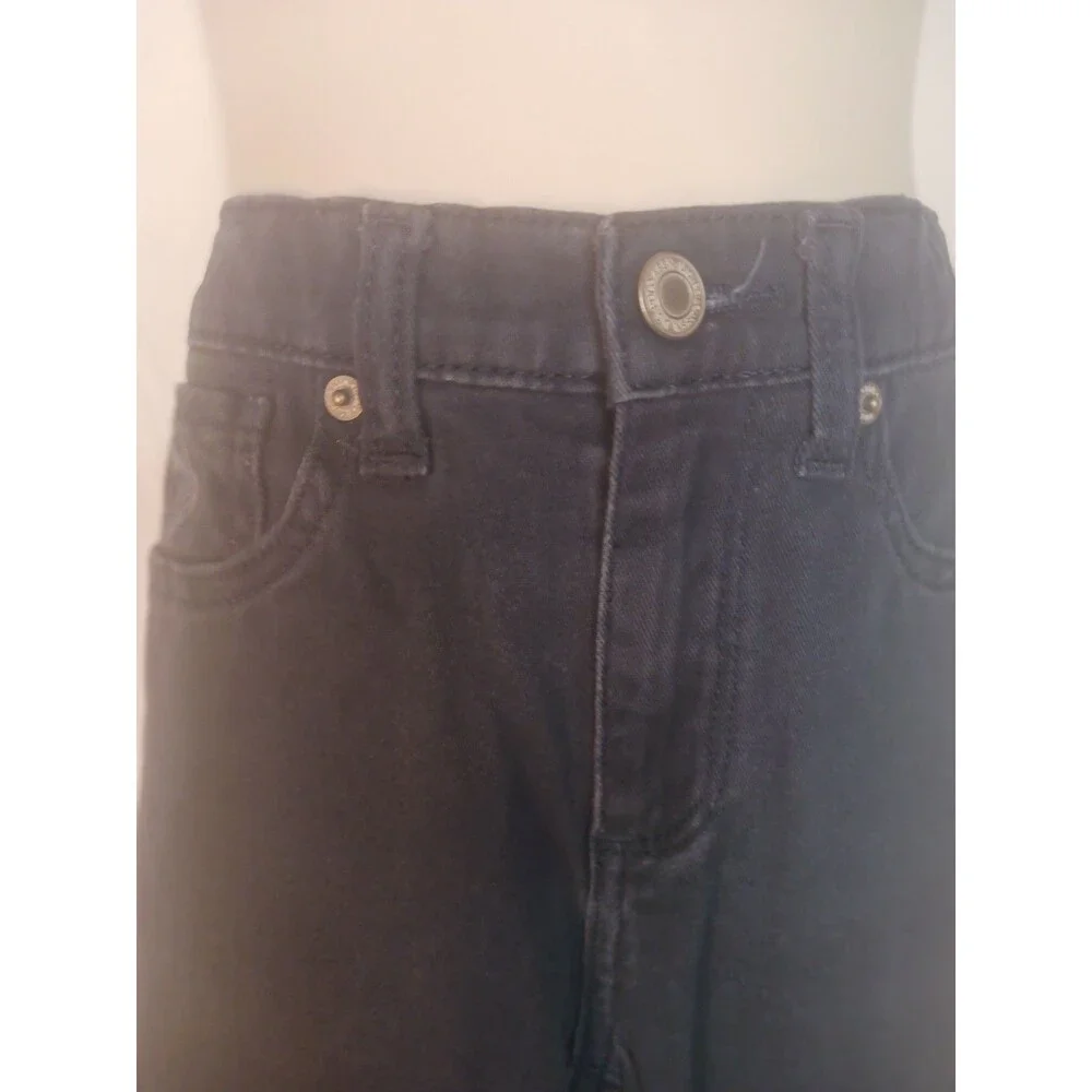 Polo Ralph Lauren Jeans Boys Black Straight Flat Front Jeans Adjustable Sz. 8